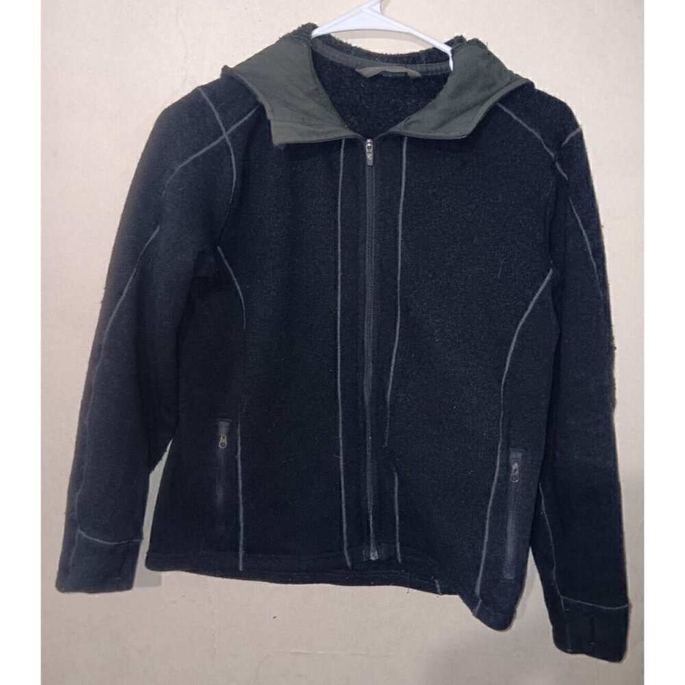 Women's Small KUHL Black Full Zip Up Hooded Sweatshirt jacket